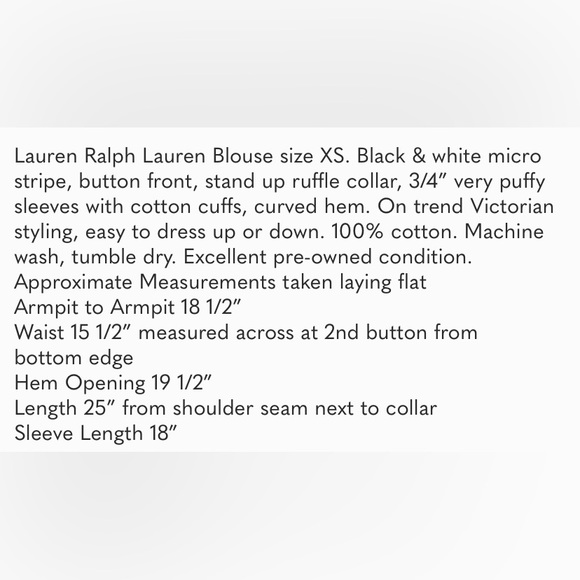 Lauren Ralph Lauren Victorian Ruffle Blouse XS - Picture 5 of 5
